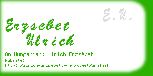 erzsebet ulrich business card