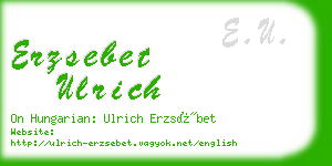 erzsebet ulrich business card